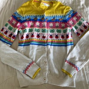 Mini Biden girls 9-10 animal cardigan sweater